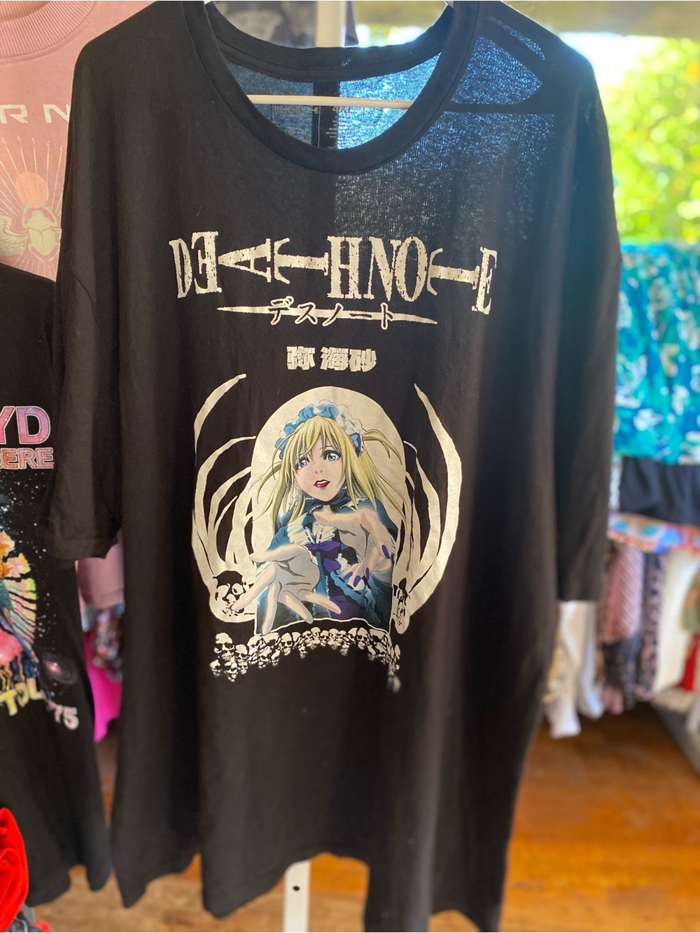 Death Note - Anime Graphic Short-Sleeve Tee with Blonde Character